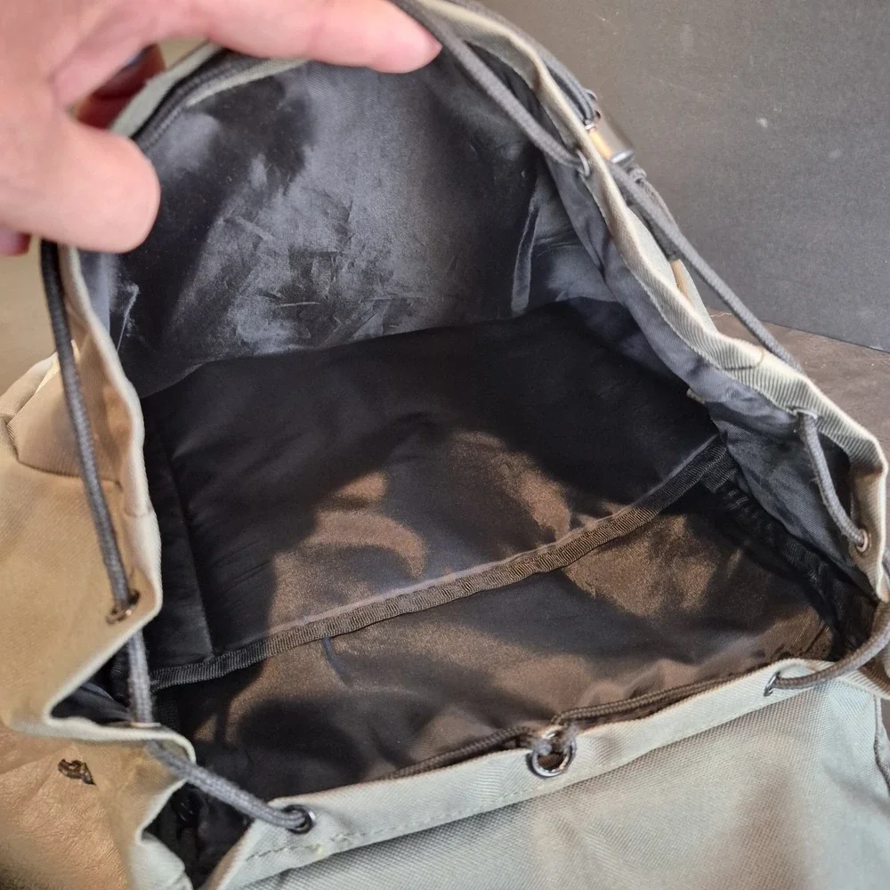 Billabong Green/Gray Track Backpack L19 Military Laptop Bookbag Multiple Zipper